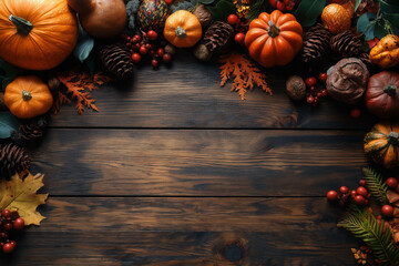 Canvas Print - Thanksgiving Menu Background