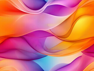 Poster - Vibrant abstract waves with colorful gradients forming a smooth, flowing seamless pattern. The mix of bright colors creates a dynamic, energetic feel with a modern aesthetic.