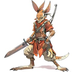 Wall Mural - Anime Kangaroo Warrior 