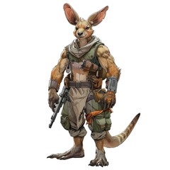 Wall Mural - Anime Kangaroo Warrior 