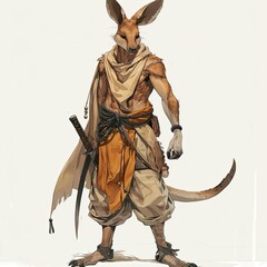 Wall Mural - Anime Kangaroo Warrior 