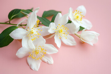 Wall Mural - A bouquet of white flowers with yellow centers