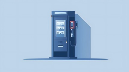 A simple clean representation of cinema ticket vending machine offering discounts  AI generated illustration