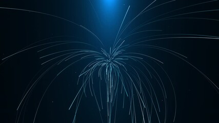 Wall Mural - the screensaver is in the form of two symmetrical moving plumes of fire and a fireworks explosion. a