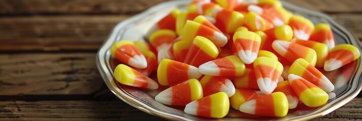 Wall Mural - Halloween confections created using candy corn