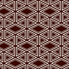 Poster - Ethnic, tribal seamless surface pattern. Native americans style background. Repeated diamond, triangles ornament. Geometric figures motif. Boho chic digital paper, textile print. Modern geo wallpaper.