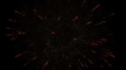 Wall Mural - the screensaver is in the form of two symmetrical moving plumes of fire and a fireworks explosion. a