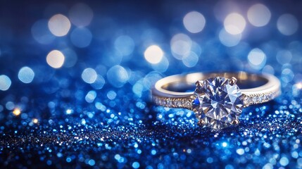 The ring looks gorgeous against the stunning blue backdrop and includes a diamond and sapphire set in gold. Expertly and flawlessly retouched, this is jewelry fit for a jeweler.