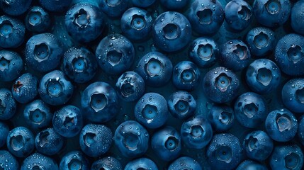 Canvas Print - Background of the fresh blueberries. 