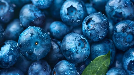 Poster - Background of the fresh blueberries. 