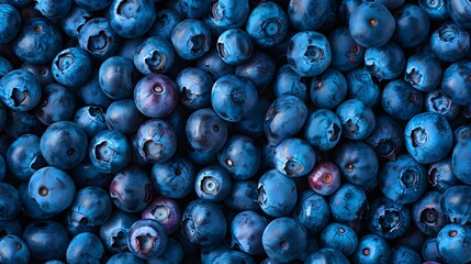 Canvas Print - Background of the fresh blueberries. 