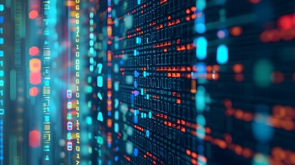 Abstract artistic representation of AI writing code and scripting languages AI generated illustration