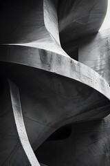 Wall Mural - Abstract monumental shapes with macro details in a cinematic and minimalist setting  AI generated illustration