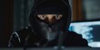 © TheWaterMeloonProjec - Concealed Cyber Intruder in a Dark Face Mask