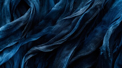 Wall Mural - Blue dark black textures intertwined and fading into each other  AI generated illustration