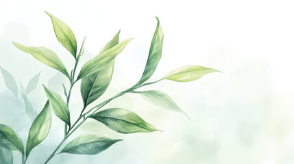 A leafy green plant with a stem and a leaf