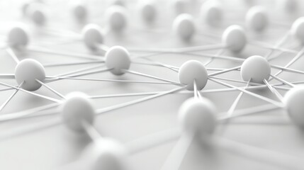 A 3D render of a network of connected spheres.