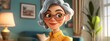 © VirtualVista - Joyful middle aged homemaker in 3D cartoon style