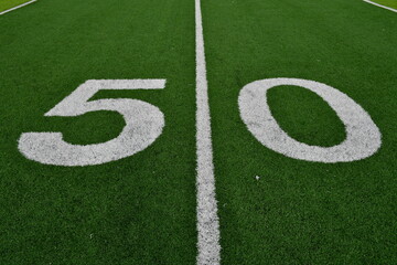 Fifty Yard Line on a Football Field