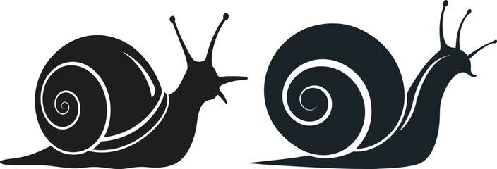 Wall Mural - snail vector silhouette 