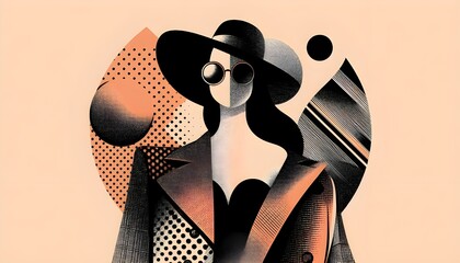 Wall Mural - fashion abstract peach color background