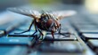 © Attasit - A fly on a laptop keyboard, illustrating the unexpected places pests can be found, emphasizing the importance of maintaining a clean environment