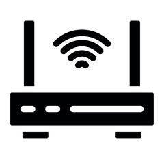 Poster - wireless router icon