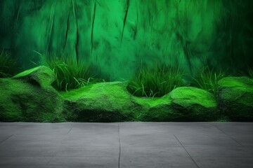 Wall Mural - grass and wall