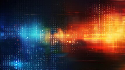 Abstract Digital Binary Code Background