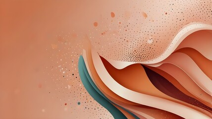 Poster - SHAPE ABSTRACT PEACH COLOR 