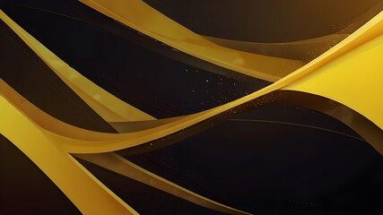 Wall Mural - abstract modern yellow banner background Generative AI