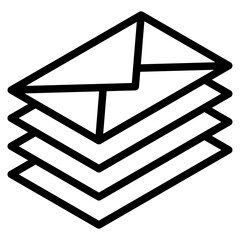 Wall Mural - mail stack icon