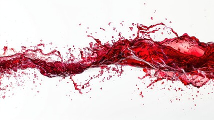 Wall Mural - Red Liquid Splash on White Background