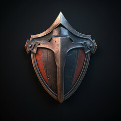 3D Armor Icon: Protection and Historical Warfare Illustration Logo