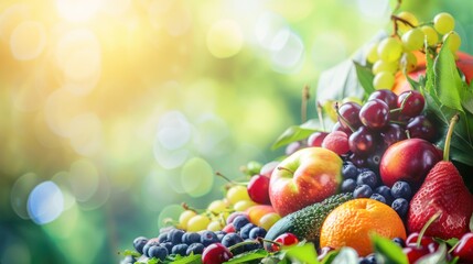 Wall Mural - Fresh and Colorful Fruit Arrangement