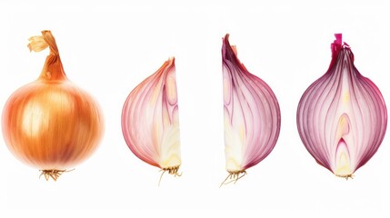 Wall Mural - Yellow and Red Onions Sliced in Half