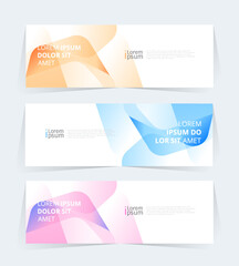 Sticker - Geometric banner design with Vector presentation template.