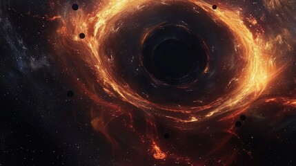 Wall Mural - black hole in space