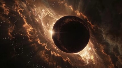 Wall Mural - black hole in space