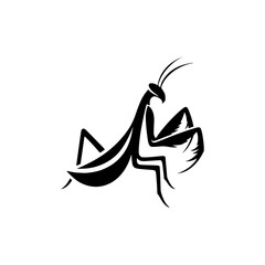 Wall Mural - mantis animal logo vector illustration template design