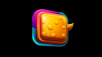 Sticker - Dialog Game element 3d pixel Cartoon