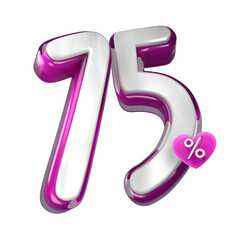 3d sales pink and white discount price tag for composition 75 percent, amazing for valentine day