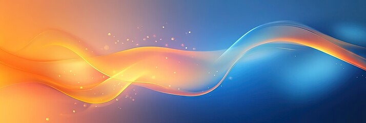 Wall Mural - abstract background, orange and blue gradient, waves, smooth gradient,