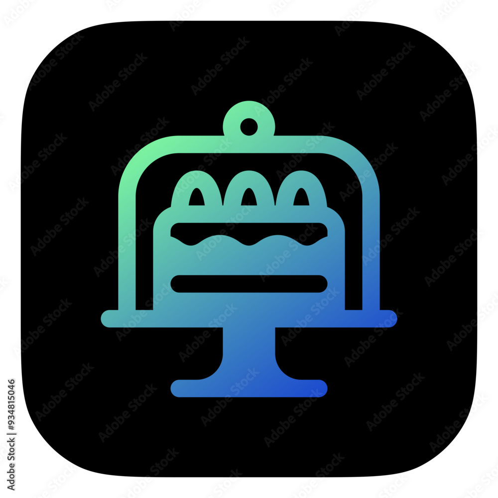 Editable cake display vector icon. Bakery, cooking, food. Part of a big ...