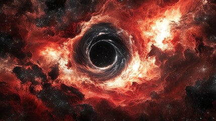 Wall Mural - black hole in space