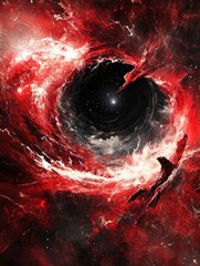 Wall Mural - black hole in space