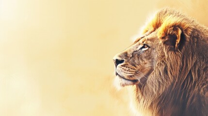 Wall Mural - Powerful Lion Portrait.