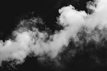 Haze Effect: White Smoke and Fog Over Black Background