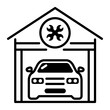 © Prosymbols - Service station icon designed in linear style
