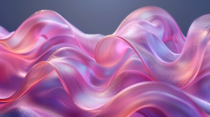 Wall Mural - colorful, flowing abstract shapes in pink and lavender hues against a soft background